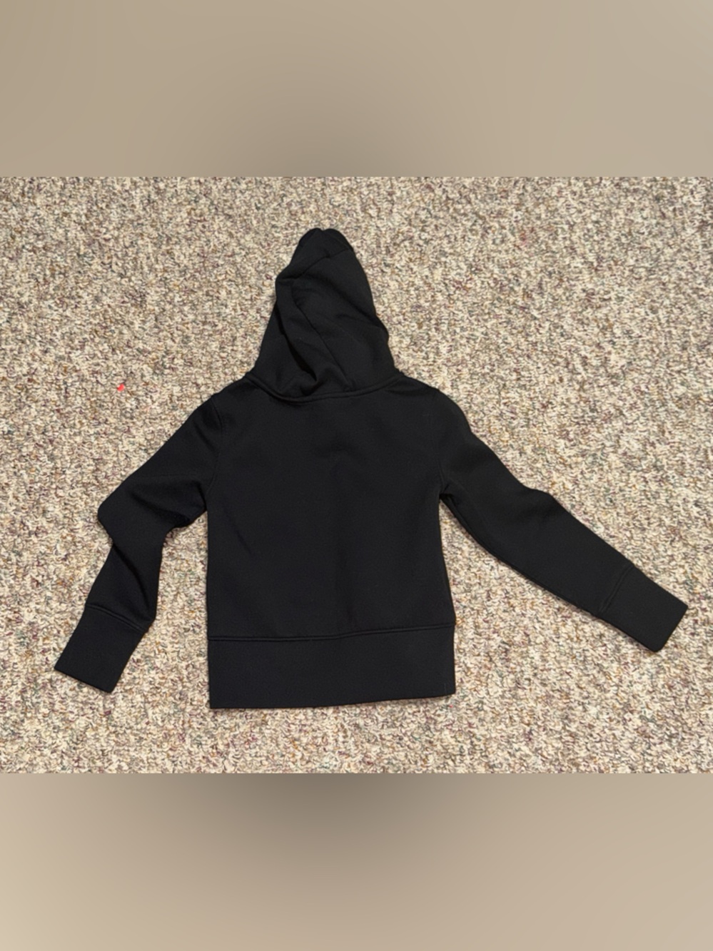 Boys girls Xs 4/5 Black Zip-Up Hooded Jacket coat - Picture 2 of 3